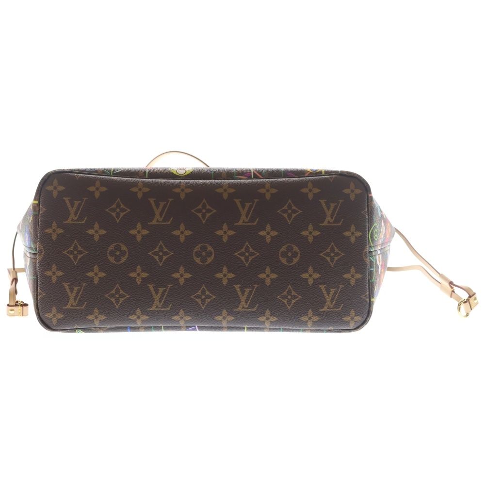 Louis Vuitton TM Monogram Neverfull MM Tote Brown Leather Gold