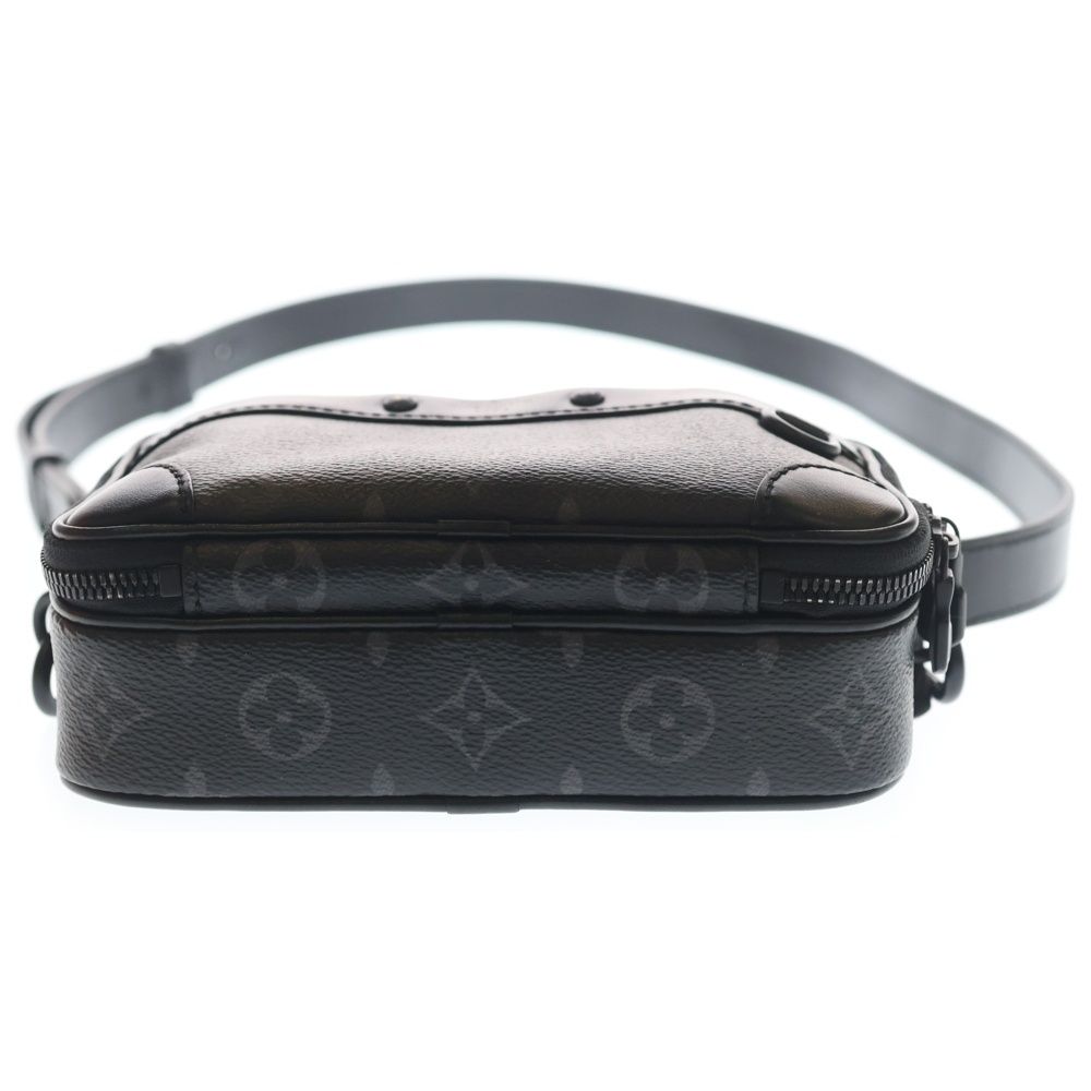 Louis Vuitton Monogram Eclipse Wearable Wallet Mini Shoulder Bag Black Leather
