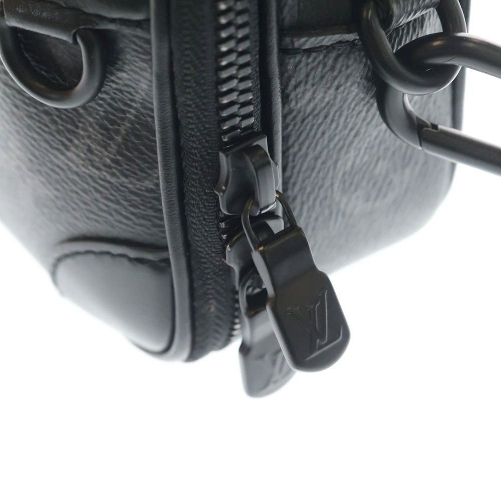 Louis Vuitton Monogram Eclipse Wearable Wallet Mini Shoulder Bag Black Leather