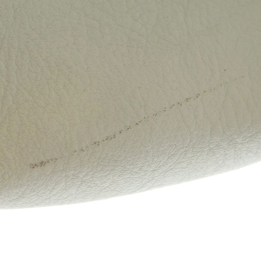 Chrome Hearts Diaper Leather Poach Pouch White with Zipper