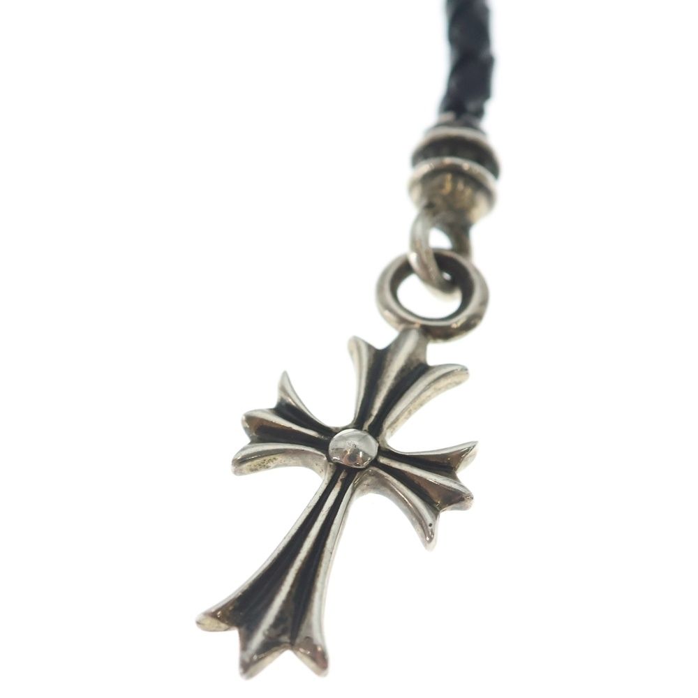 Chrome Hearts Phnstrp Tiny CH Cross Phone Strap CH Mobile Leather Black Silver
