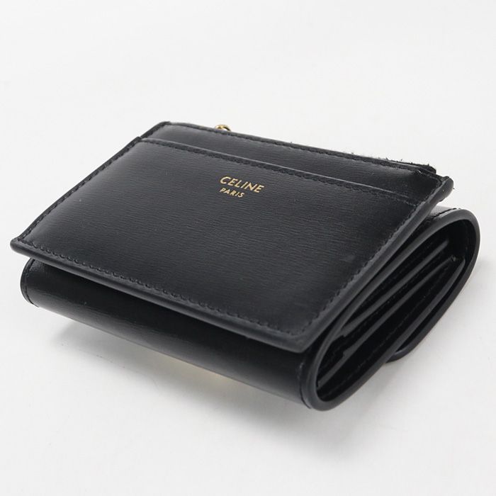 Celine Compact Wallet Triomphe Trifold Leather