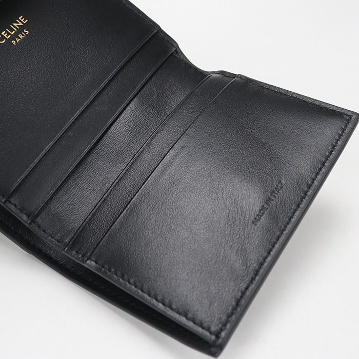 Celine Compact Wallet Triomphe Trifold Leather