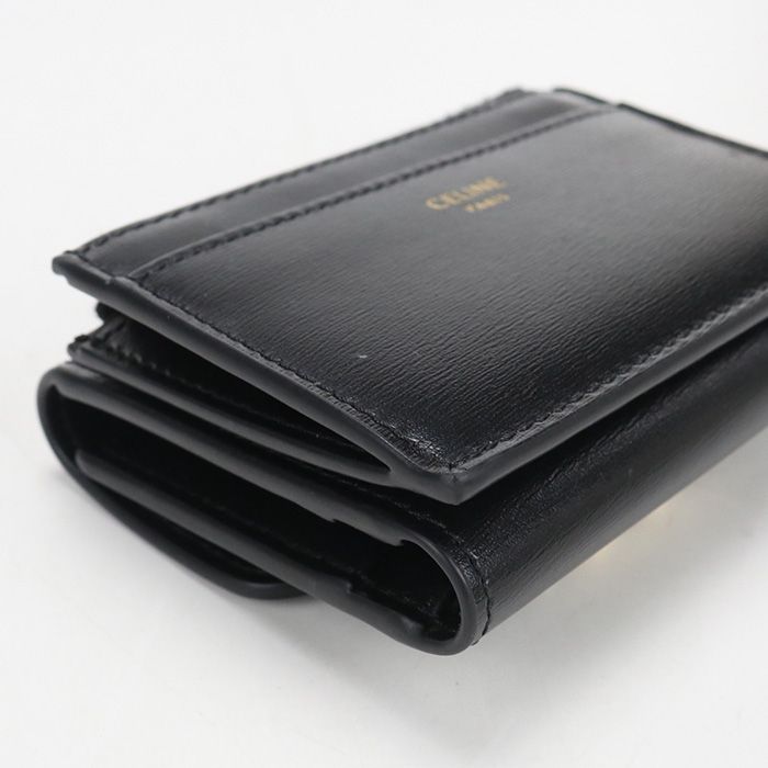 Celine Compact Wallet Triomphe Trifold Leather
