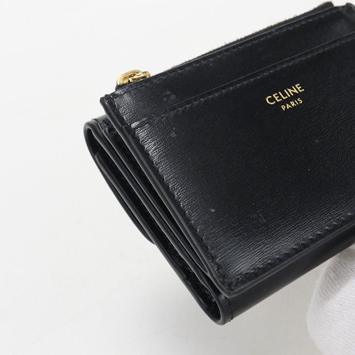 Celine Compact Wallet Triomphe Trifold Leather