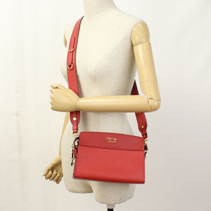 Prada Saffiano Leather Crossbody Shoulder Bag
