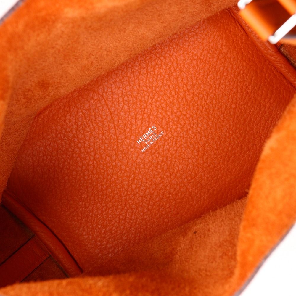 Hermes Picotin PM Taurillon Clemence Orange Handbag