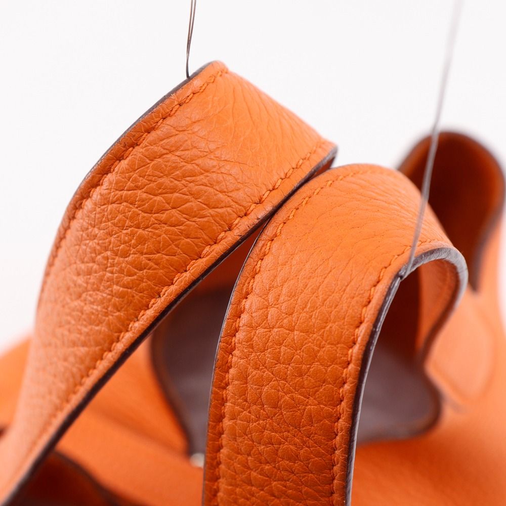 Hermes Picotin PM Taurillon Clemence Orange Handbag