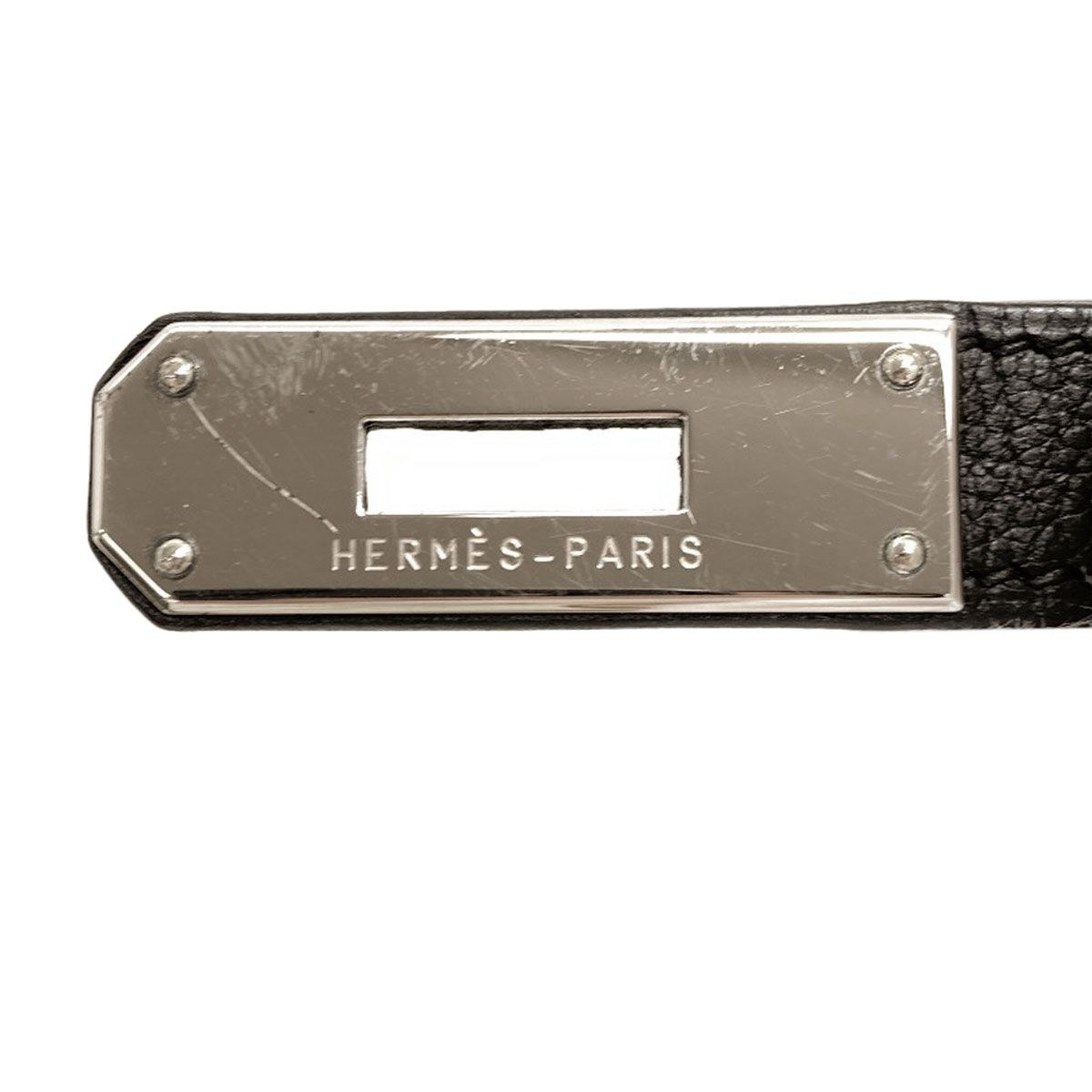 Hermes Kelly 28 Retourne Silver Handbag Epsom