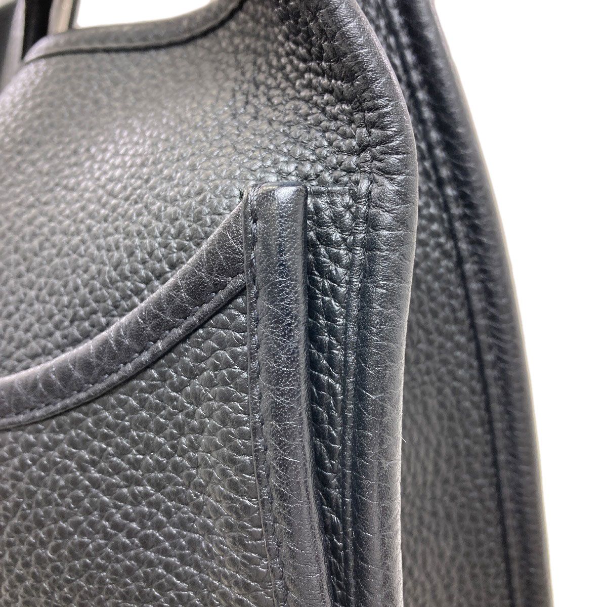 Hermes Evelyne 3 GM Silver Shoulder Bag Taurillon