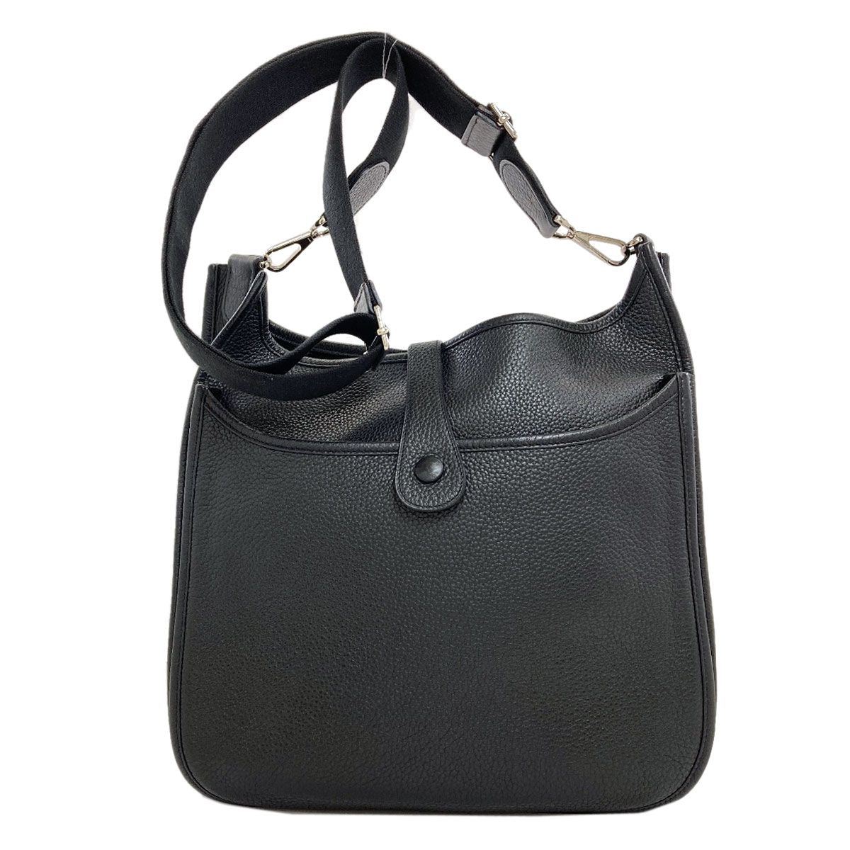 Hermes Evelyne 3 GM Silver Shoulder Bag Taurillon