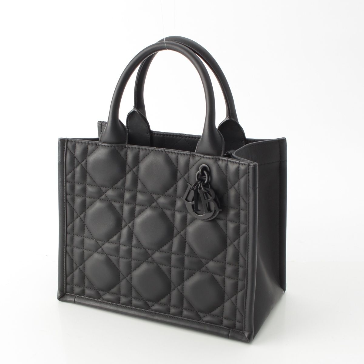 Dior Leather Micro Cannage Book Tote So Black Small