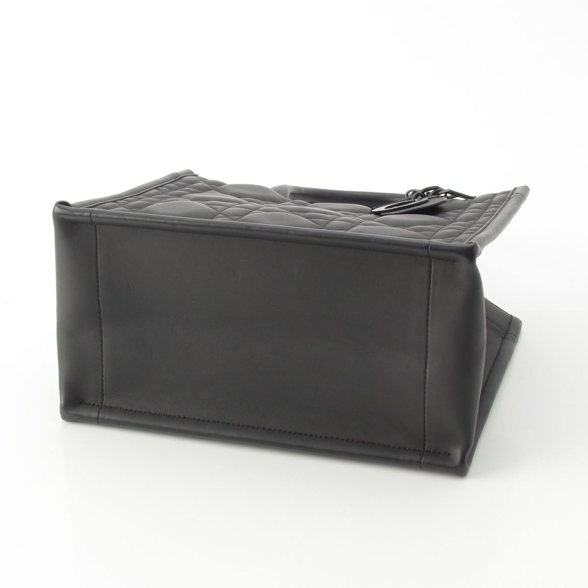 Dior Leather Micro Cannage Book Tote So Black Small