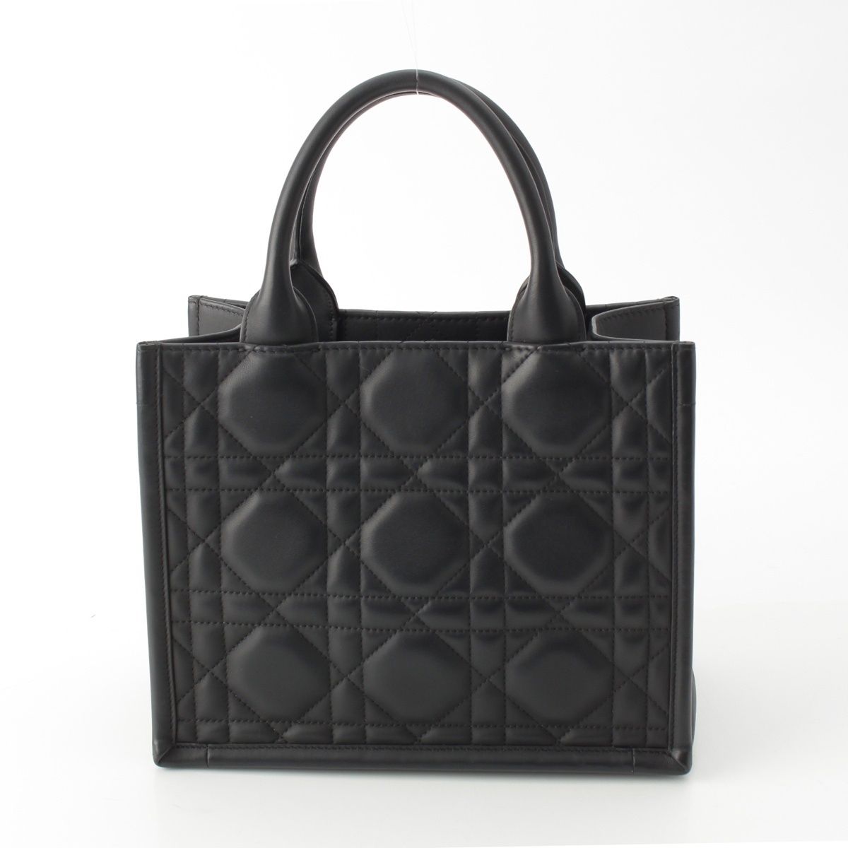 Dior Leather Micro Cannage Book Tote So Black Small