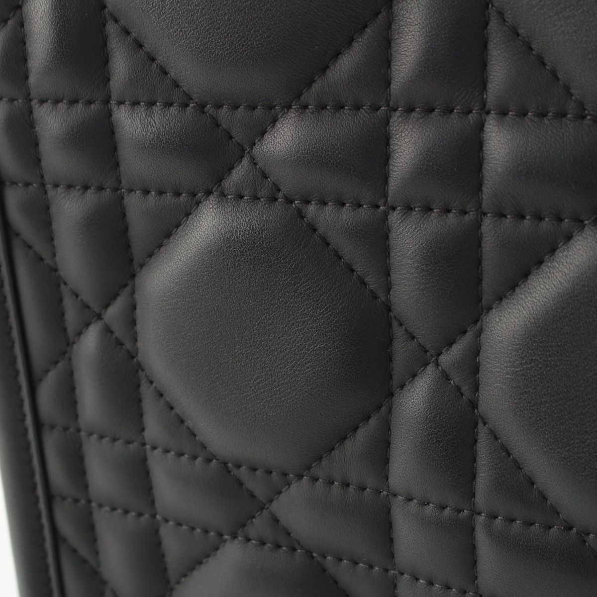 Dior Leather Micro Cannage Book Tote So Black Small