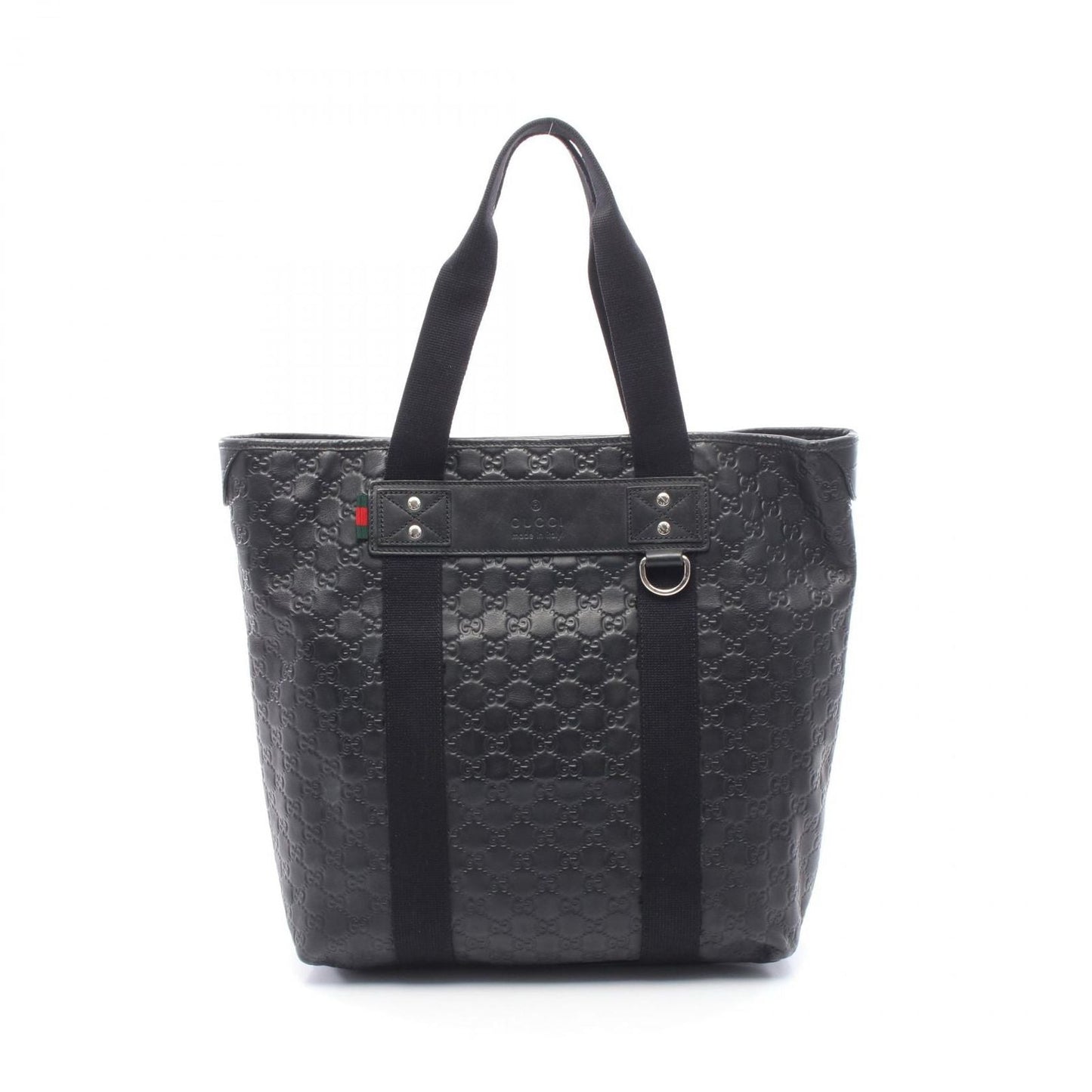 Gucci Tote Guccissima Sherry Line Black Leather