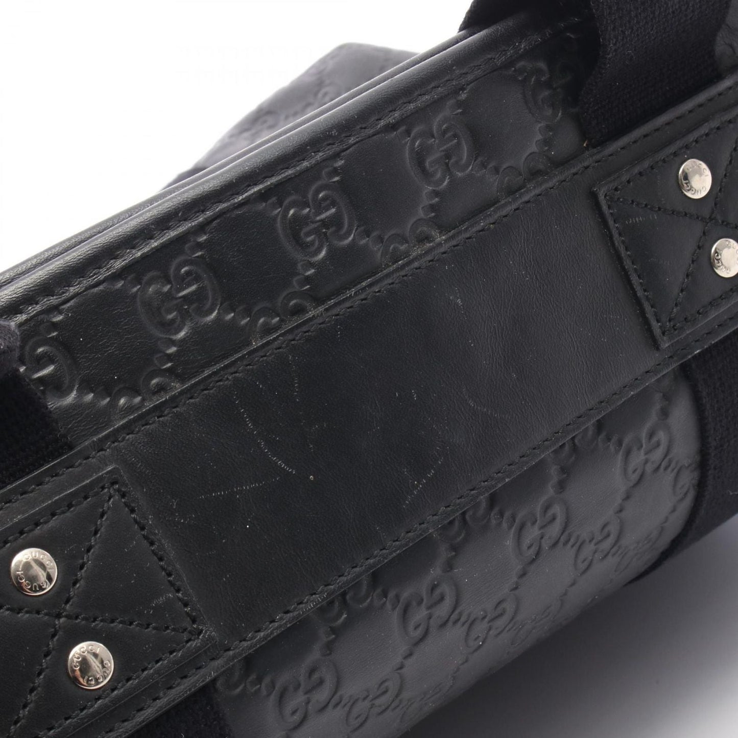 Gucci Tote Guccissima Sherry Line Black Leather