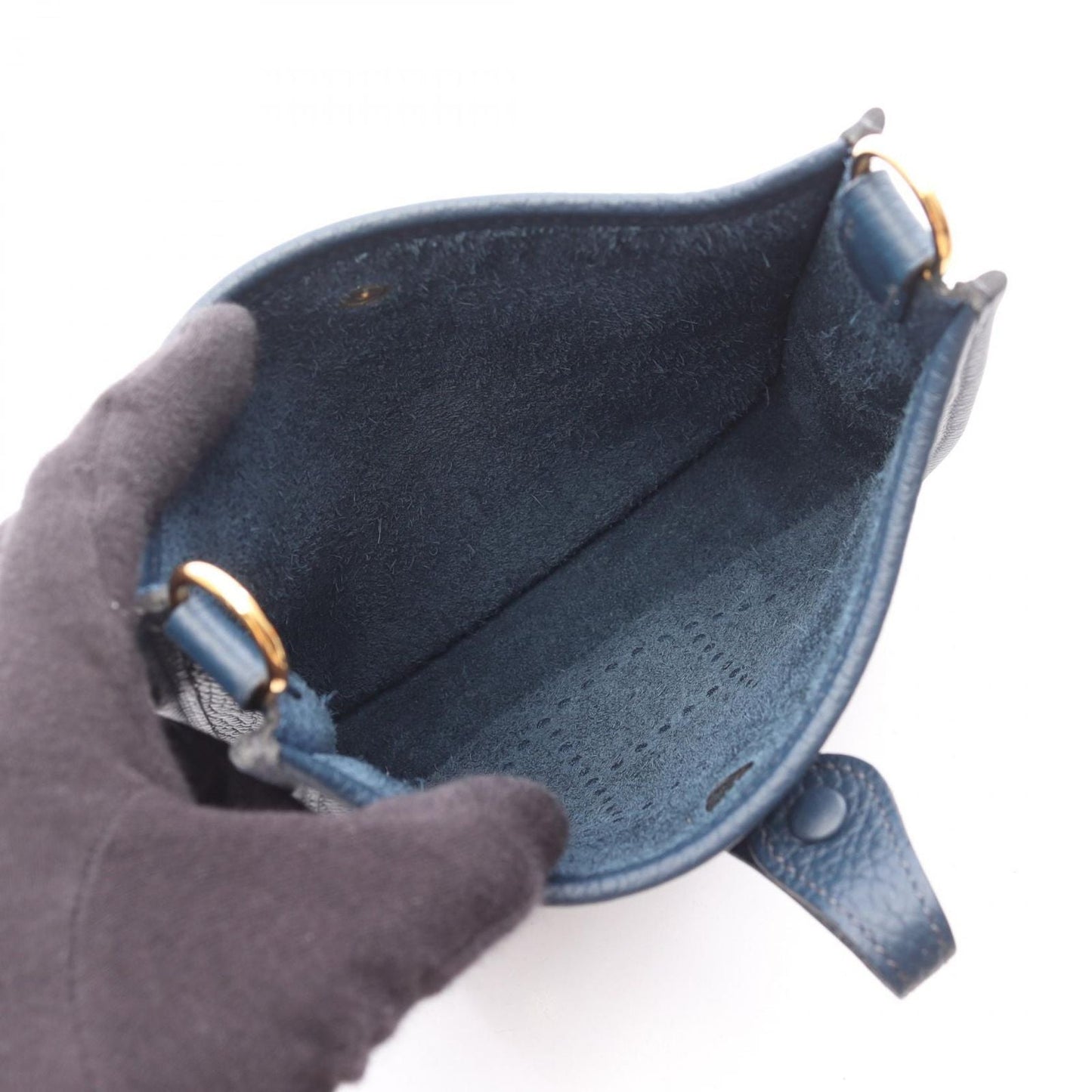 Hermes Shoulder Bag Evelynamazon TPM Blue Deplus
