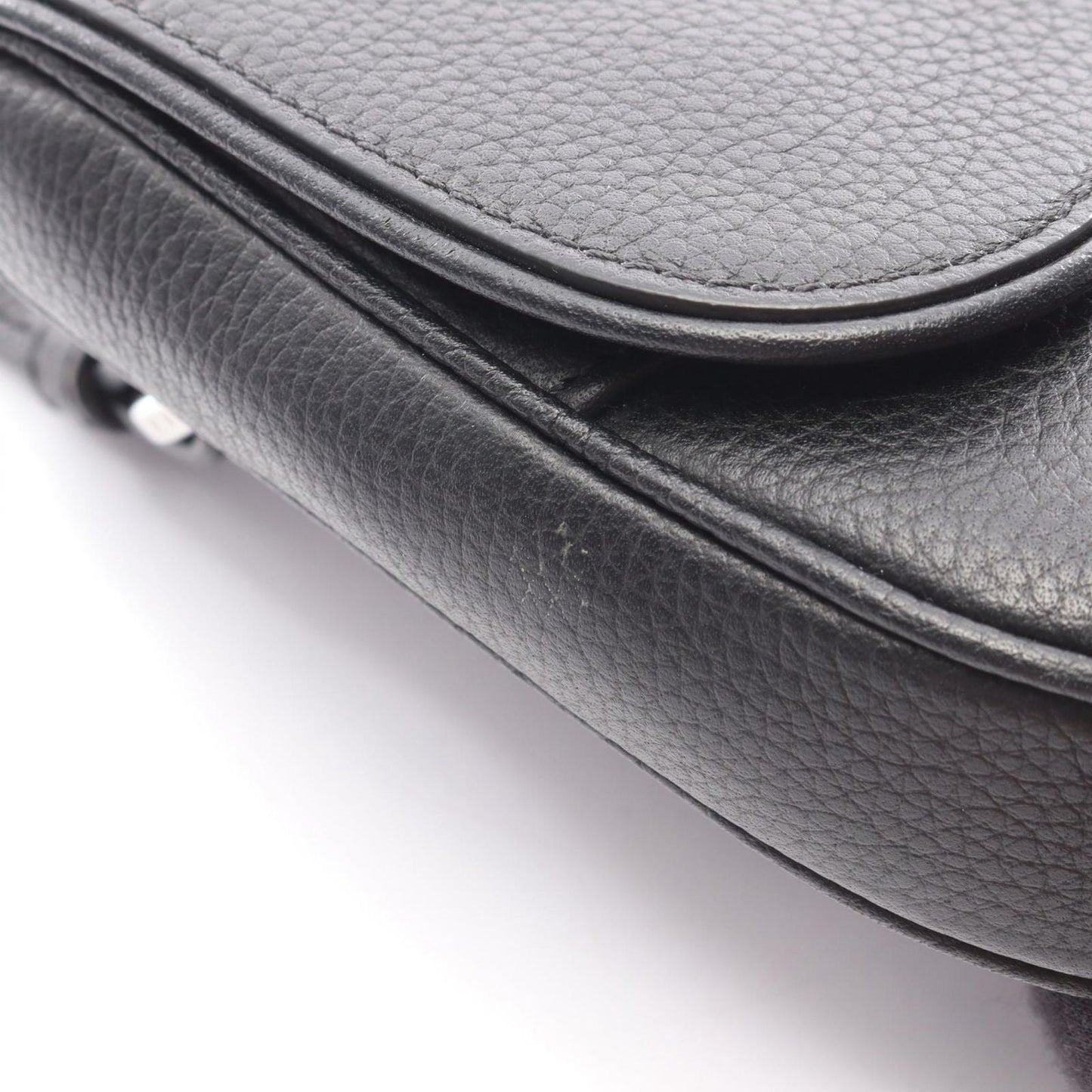 Dior Shoulder Bag Saddle Black Leather
