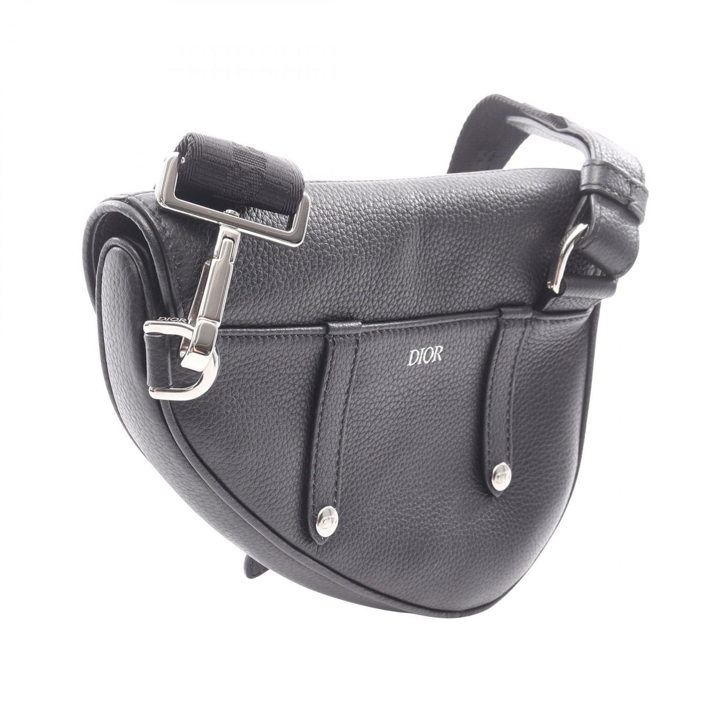 Dior Shoulder Bag Saddle Black Leather