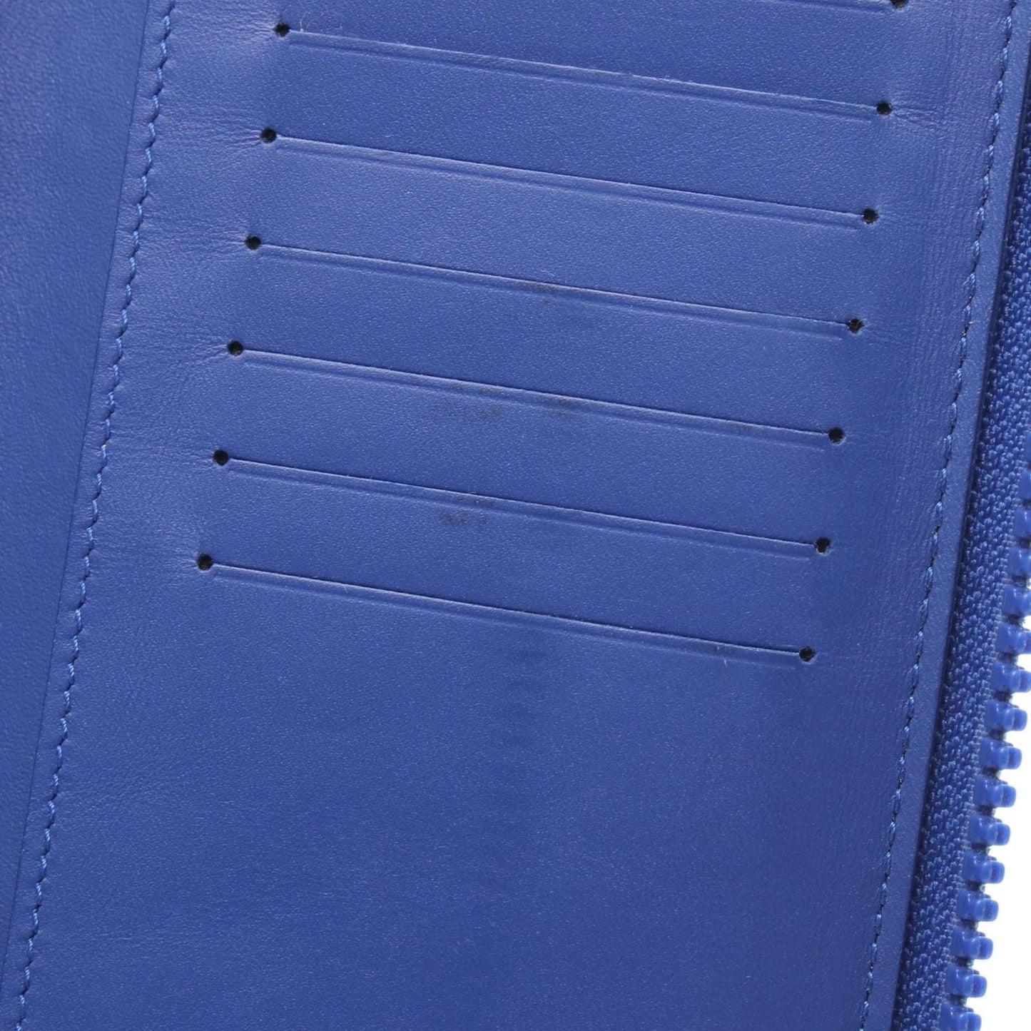 Louis Vuitton Round Wallet Zippy Vertical Monogram Taurillon Blue Leather