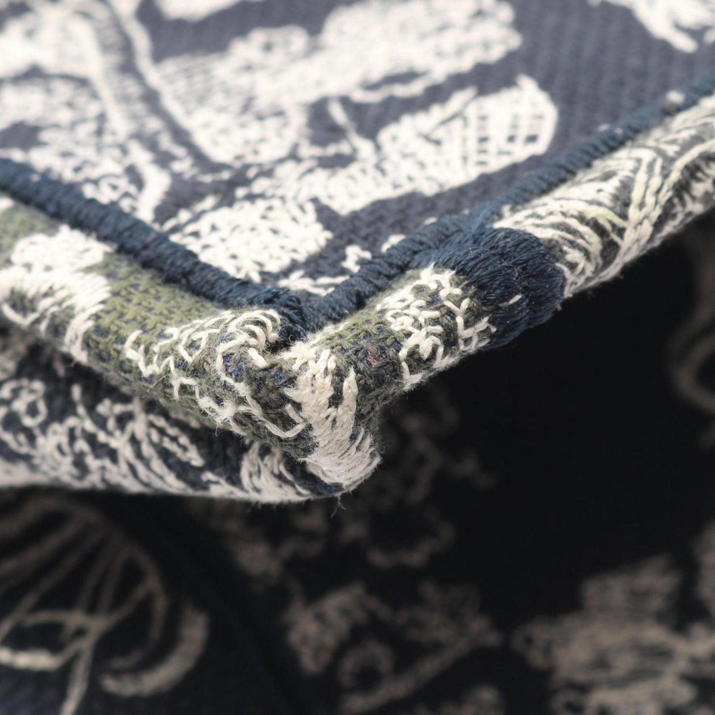 Dior Tote Book Toile de Jouy Ivory Navy Canvas
