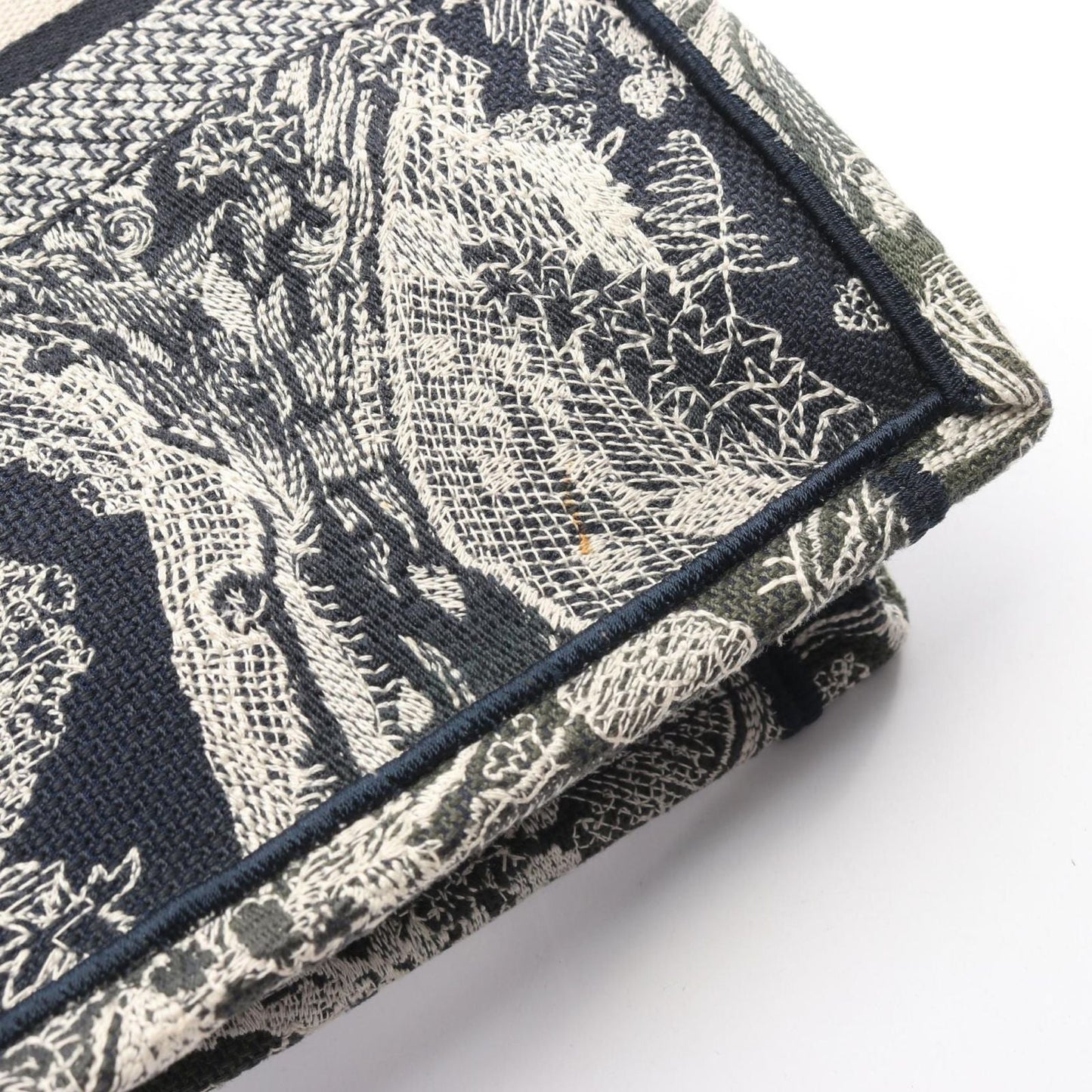 Dior Tote Book Toile de Jouy Ivory Navy Canvas