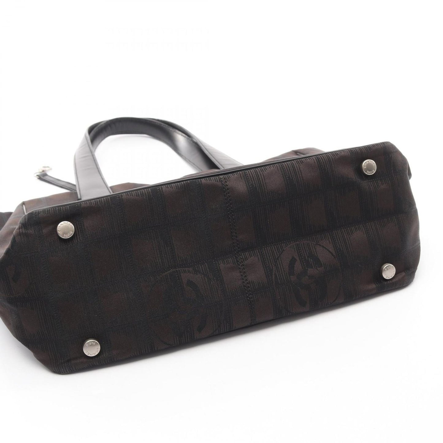 Chanel Tote New Travel Line PM Dark Brown Black Leather New PM