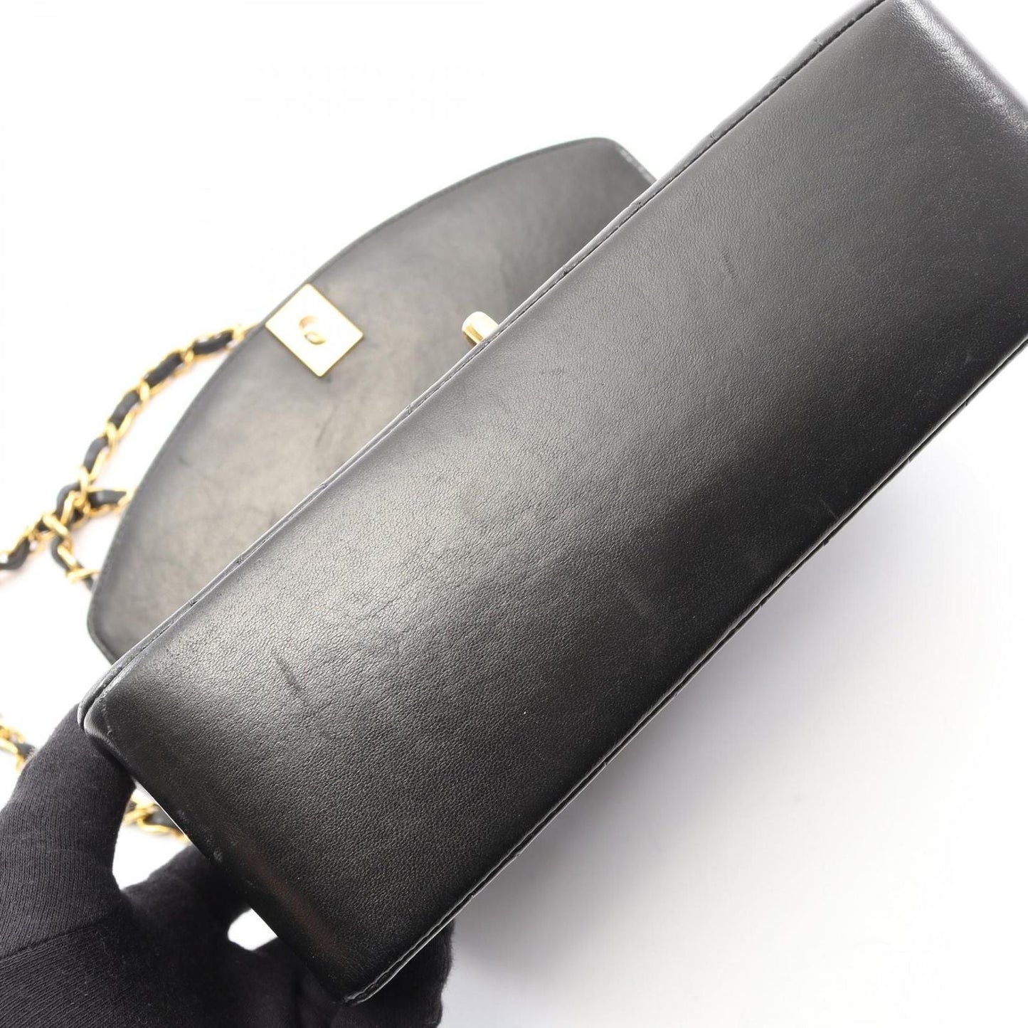Chanel Shoulder Bag Quilted Diana Flap Black Lambskin Chain