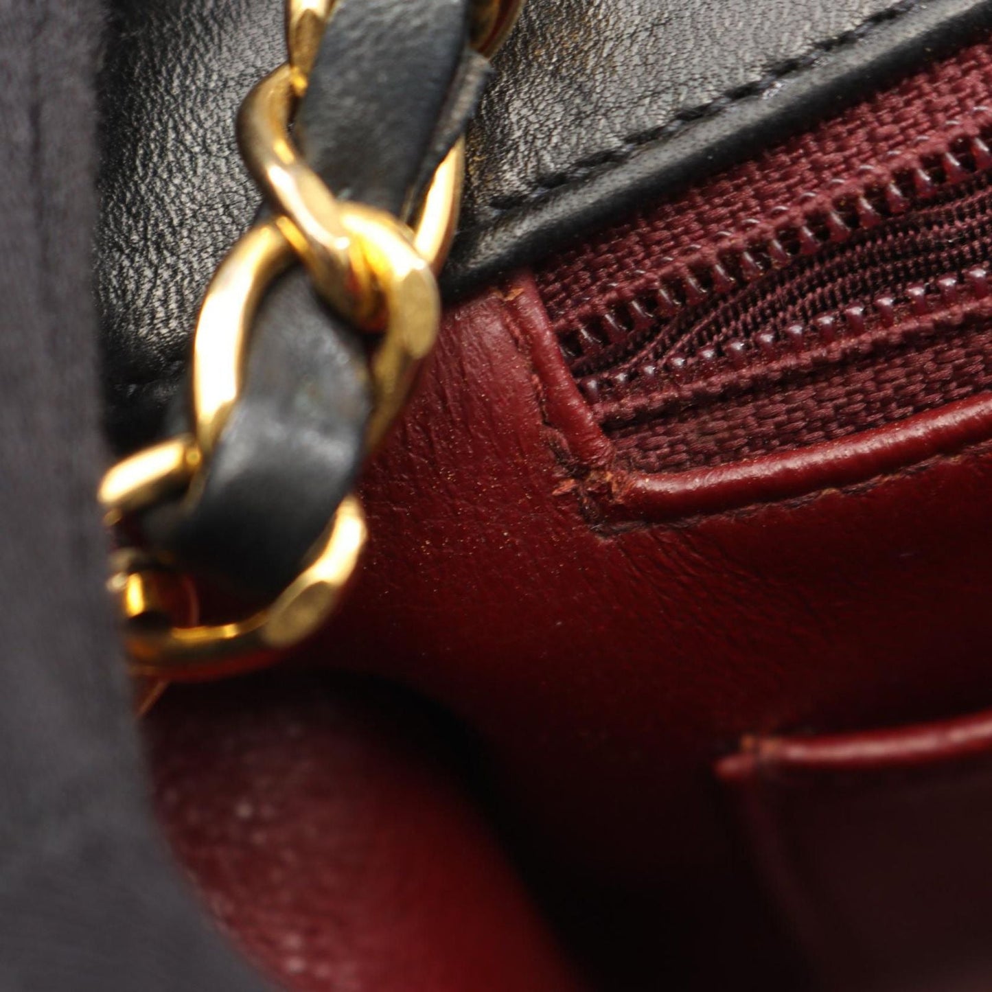 Chanel Shoulder Bag Quilted Diana Flap Black Lambskin Chain