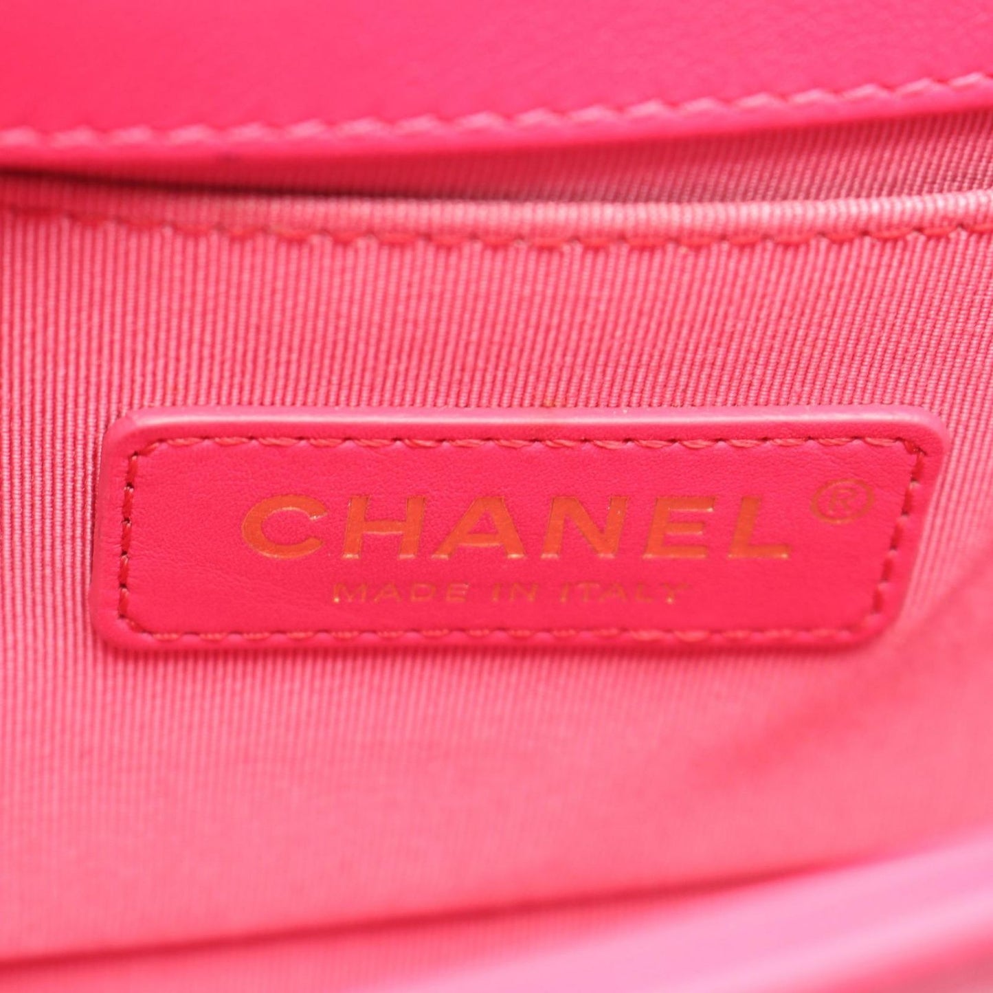 Chanel Shoulder Bag Small Pink Lambskin Chain