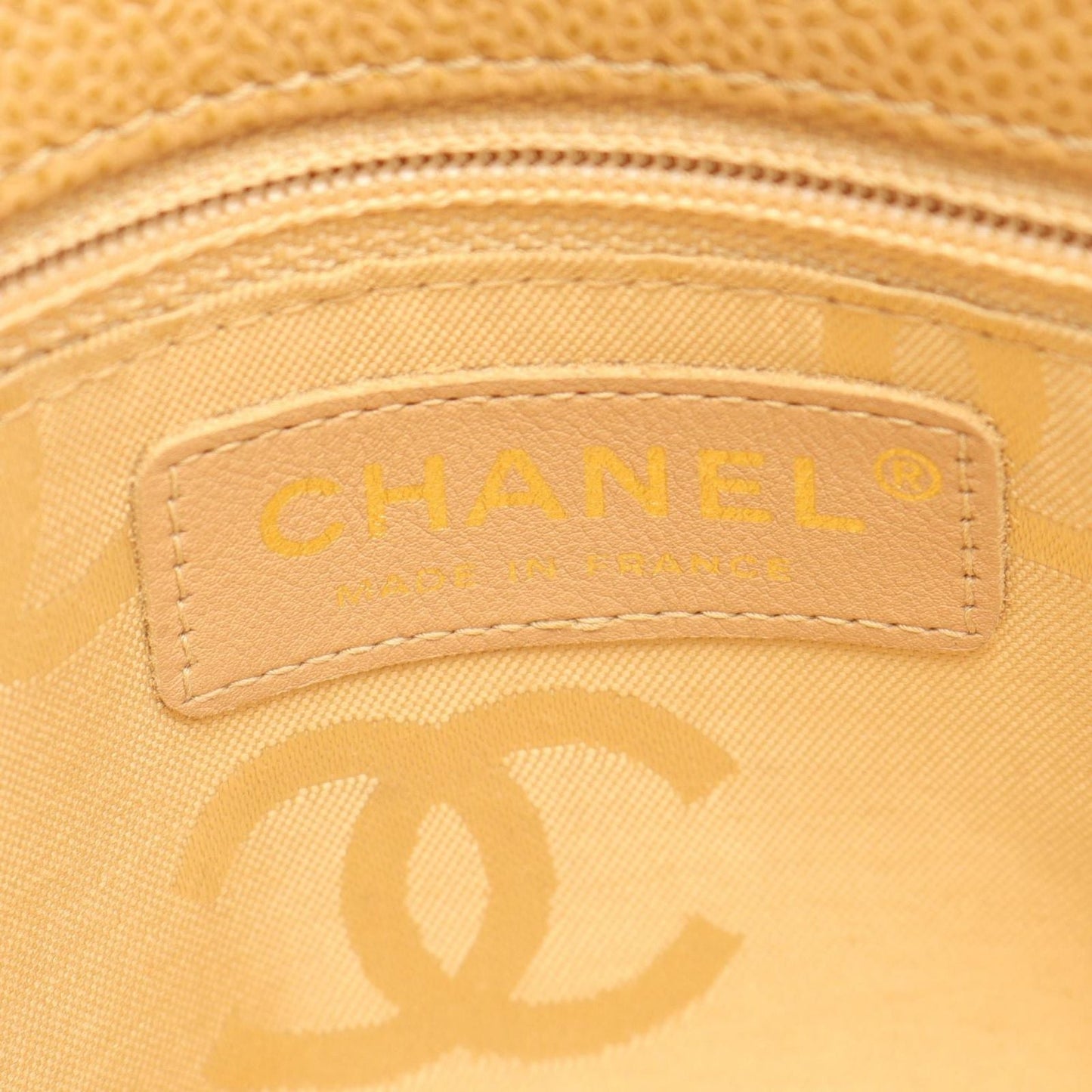 Chanel Handbag CC Logo Mini Beige Calf