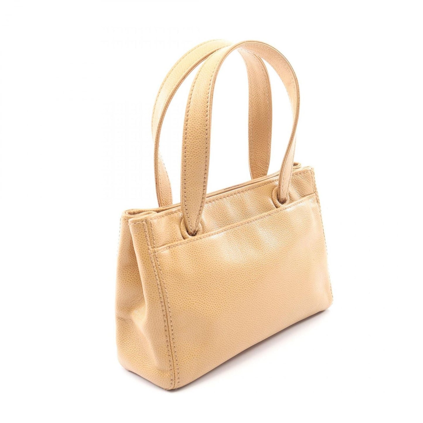 Chanel Handbag CC Logo Mini Beige Calf
