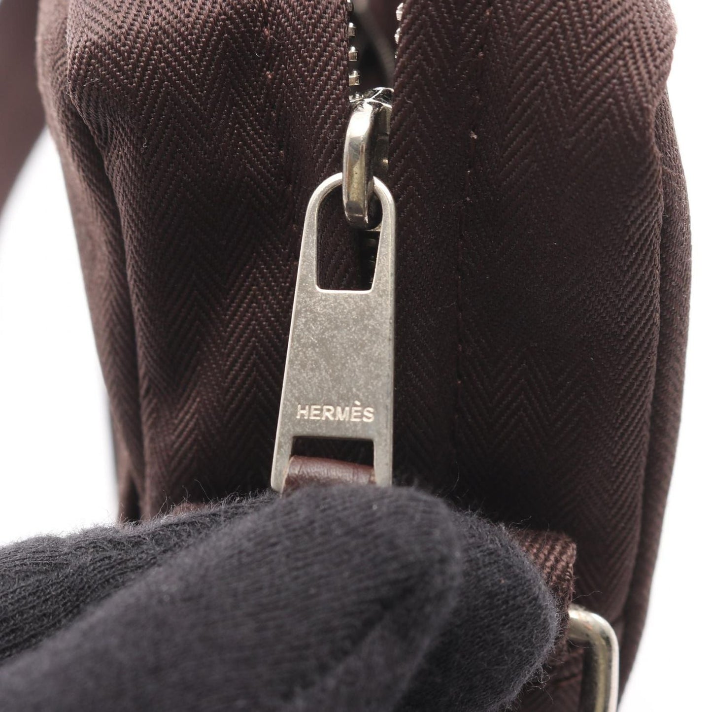 Hermes Shoulder Bag Acapulco Pochette Bandouliere MM Brown Leather