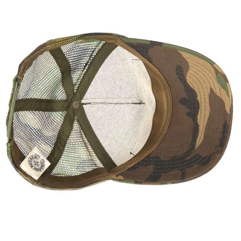 Chrome Hearts Trucker Cap Truck Khaki Cap CH Mesh Cap with Patch Cross Ball Hat