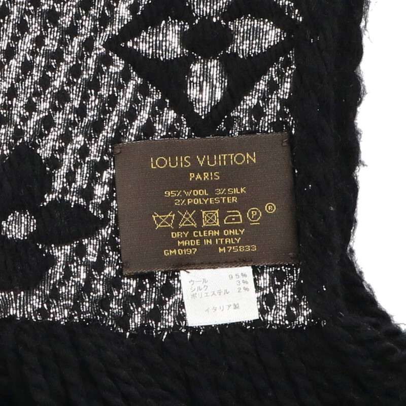 Louis Vuitton Echarpe Logo Mania Shine Monogram Wool Scarf