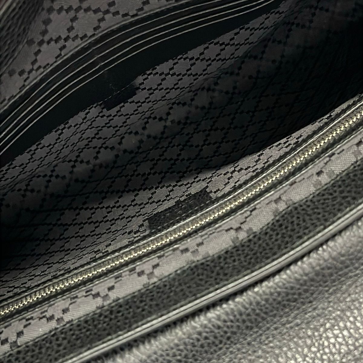 Gucci Second Bag Black Leather