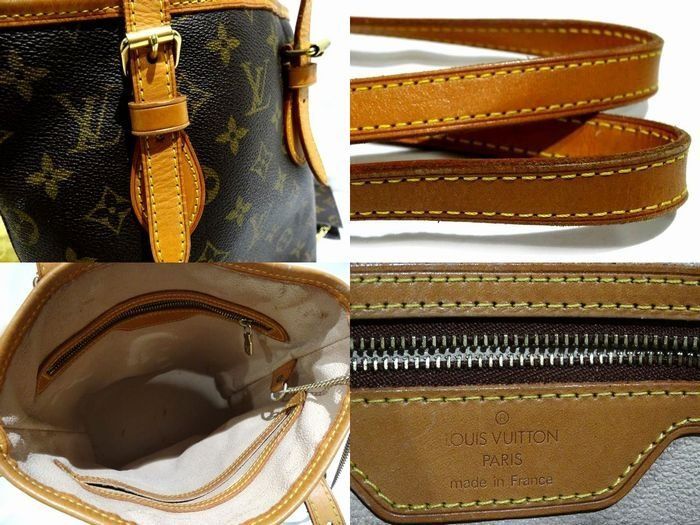 Louis Vuitton Petit Bucket Shoulder Bag Monogram PM