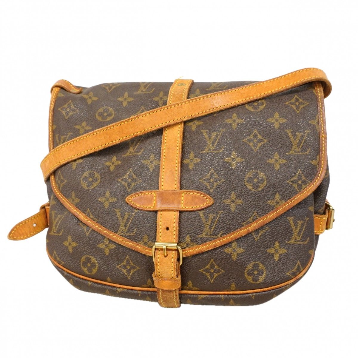 Louis Vuitton Shoulder Bag Monogram Saumur 30 Brown