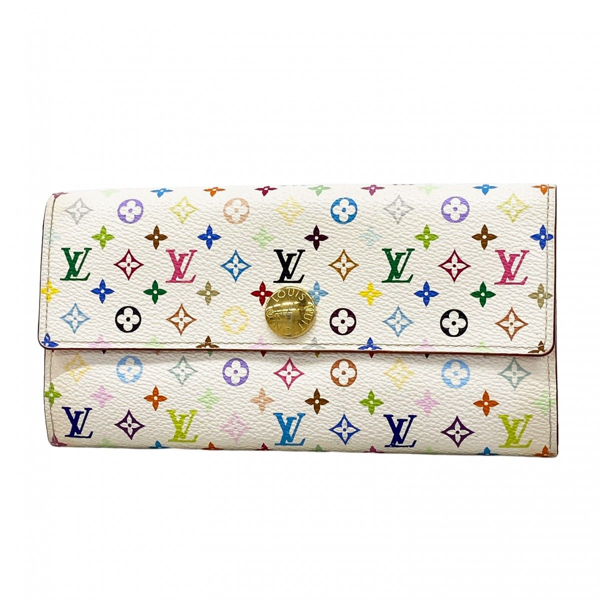 Louis Vuitton Wallet Monogram Multicolor Portefeuille Sarah Blanc Rich