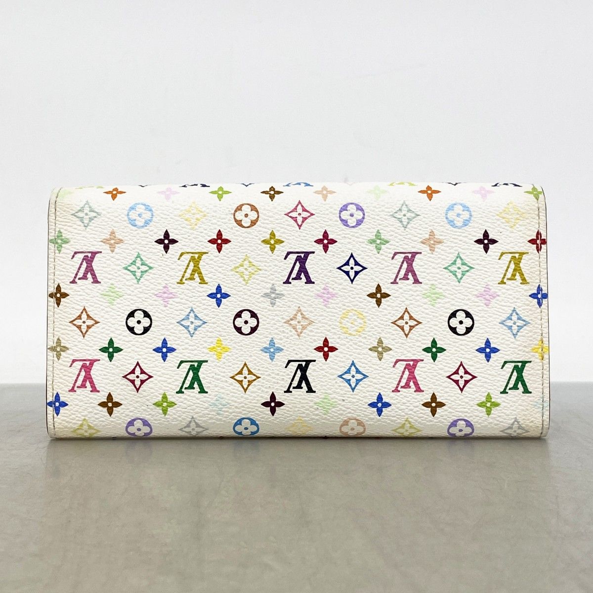 Louis Vuitton Wallet Monogram Multicolor Portefeuille Sarah Blanc Rich