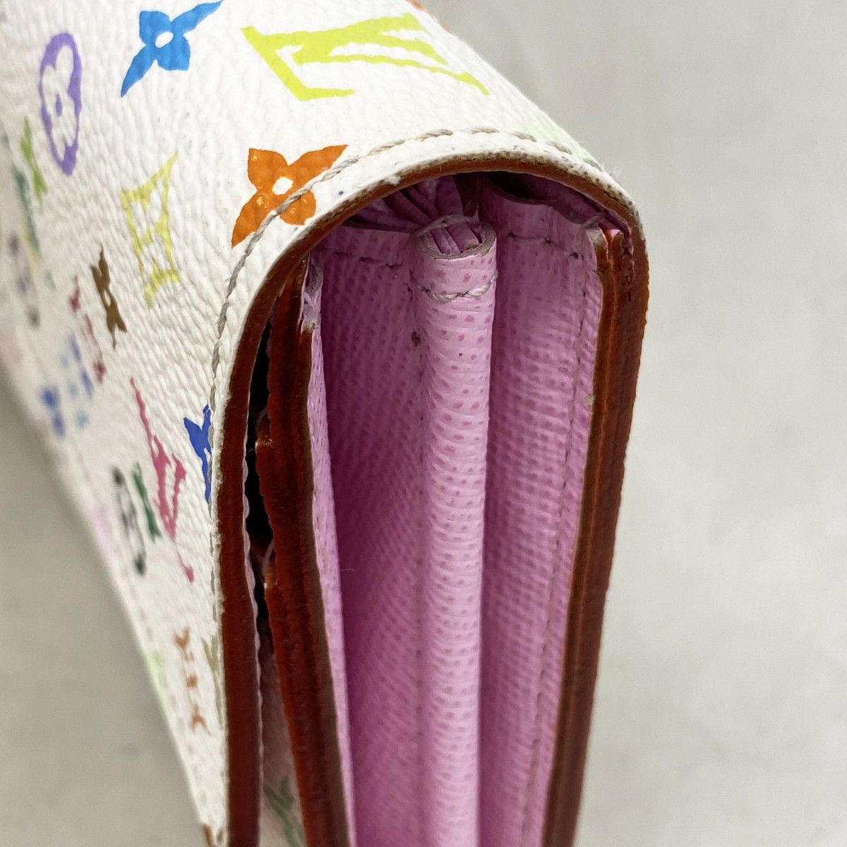 Louis Vuitton Wallet Monogram Multicolor Portefeuille Sarah Blanc Rich
