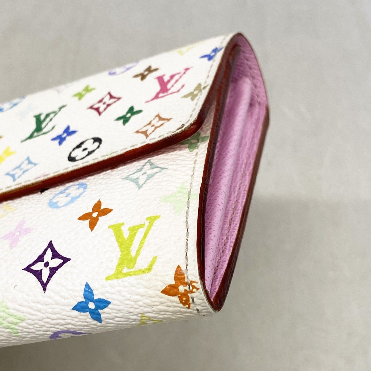 Louis Vuitton Wallet Monogram Multicolor Portefeuille Sarah Blanc Rich
