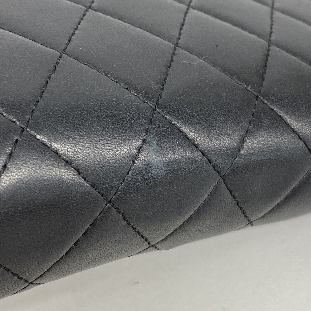Chanel Wallet Quilted Lambskin Black Champagne Gold