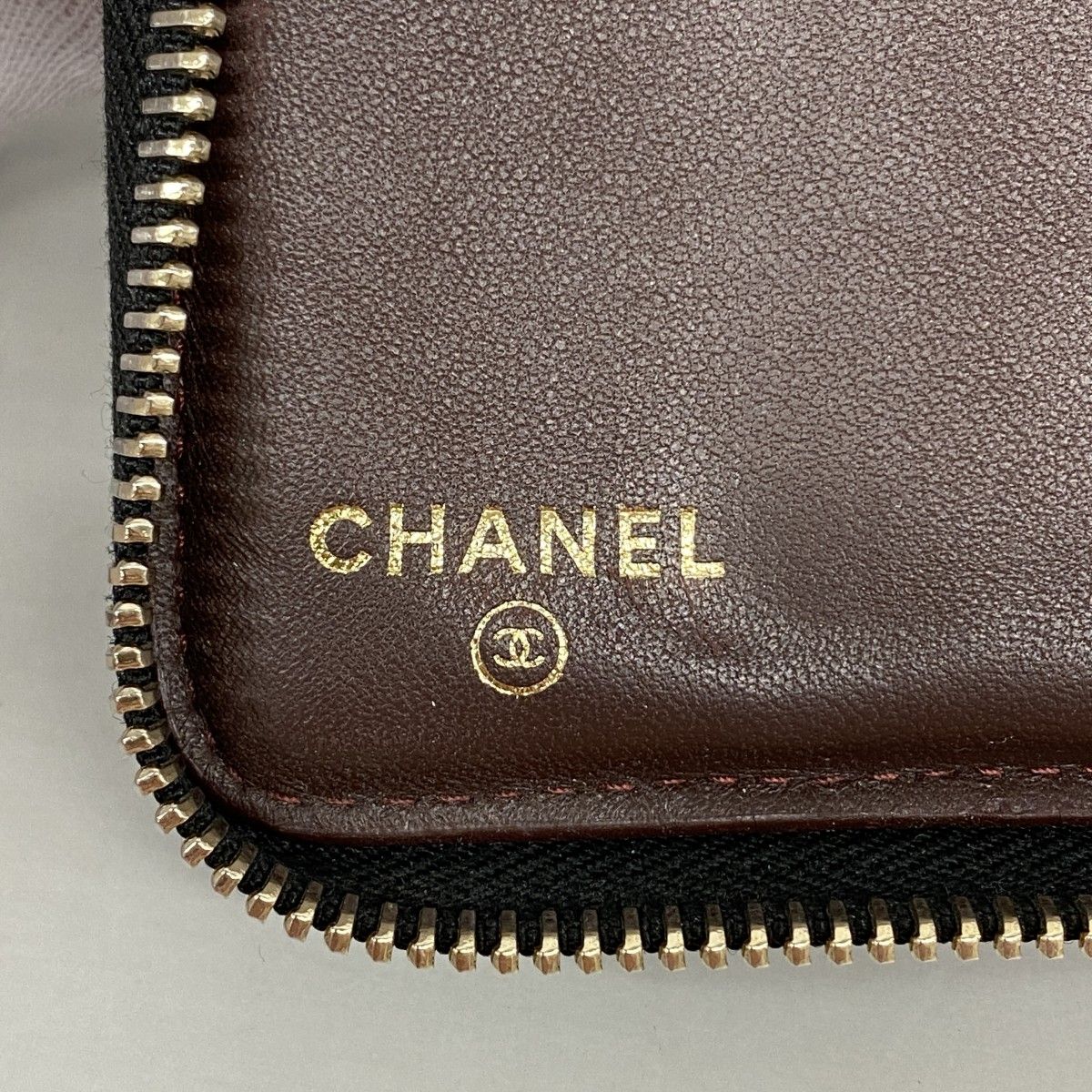 Chanel Wallet Quilted Lambskin Black Champagne Gold