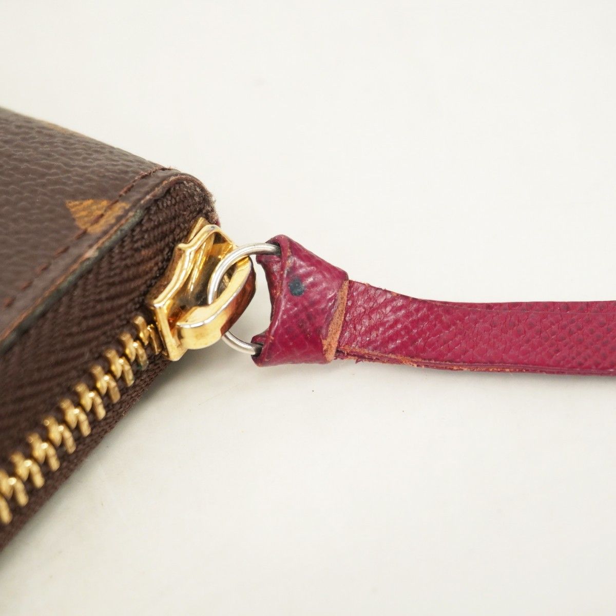 Louis Vuitton Wallet Monogram Portefeuille Clemence Brown Fuchsia Pink
