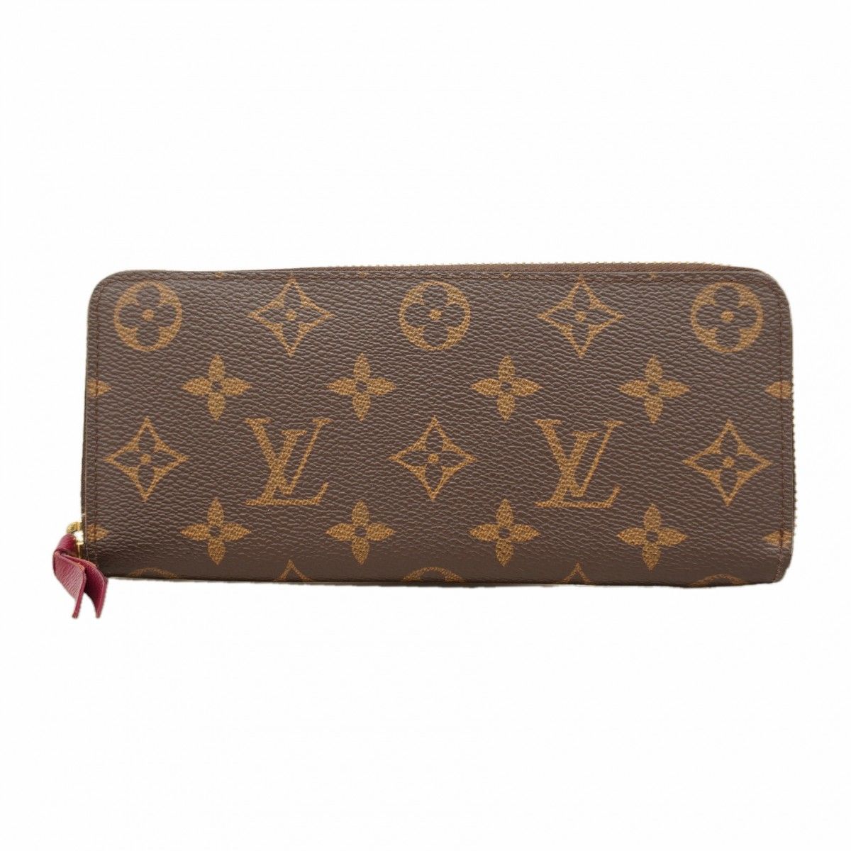 Louis Vuitton Wallet Monogram Portefeuille Clemence Brown Fuchsia Pink