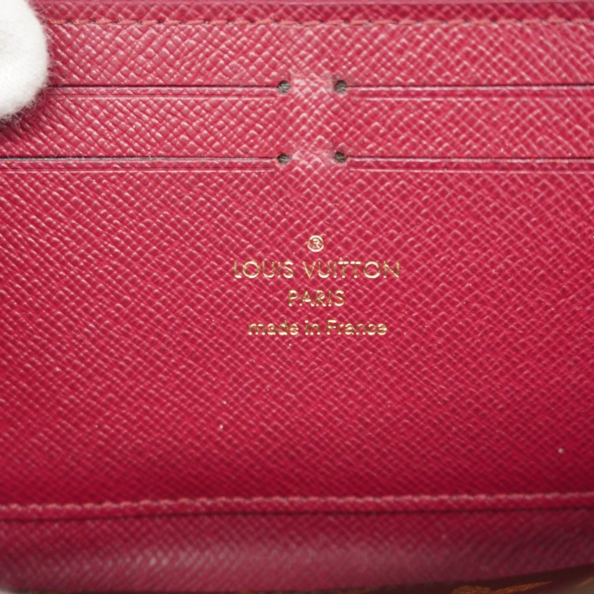 Louis Vuitton Wallet Monogram Portefeuille Clemence Brown Fuchsia Pink