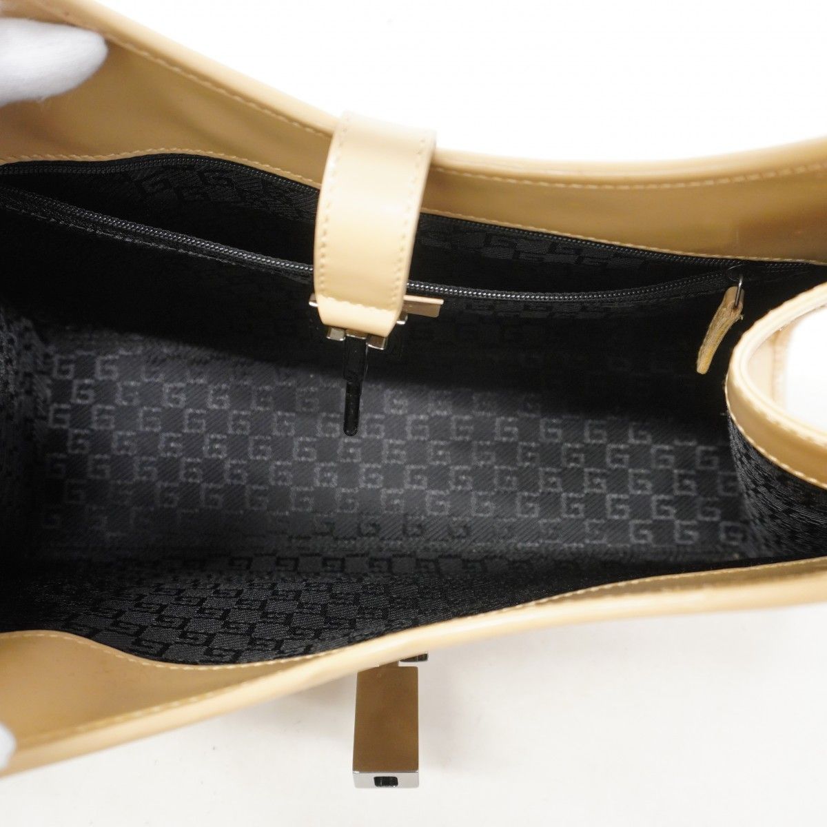 Gucci Handbag Jackie 002 Leather Brown Silver