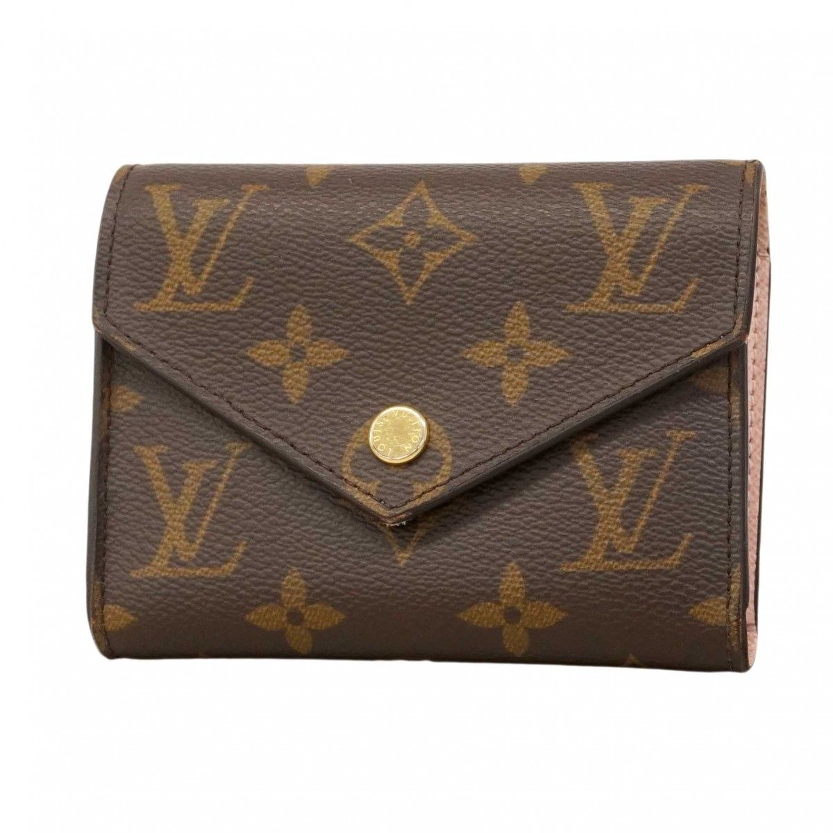 Louis Vuitton Trifold Wallet Monogram Portefeuille Victorine Rose Ballerine